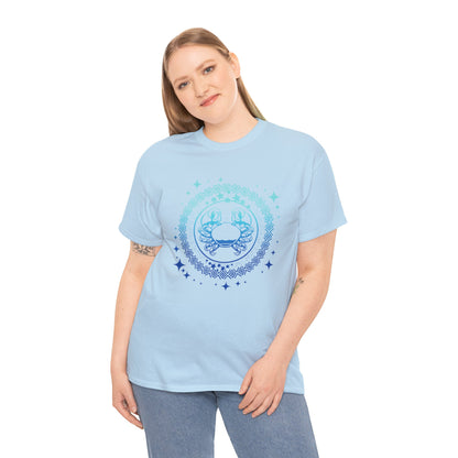 Tribal Circle Cancer Crab Unisex Heavy Cotton Tee