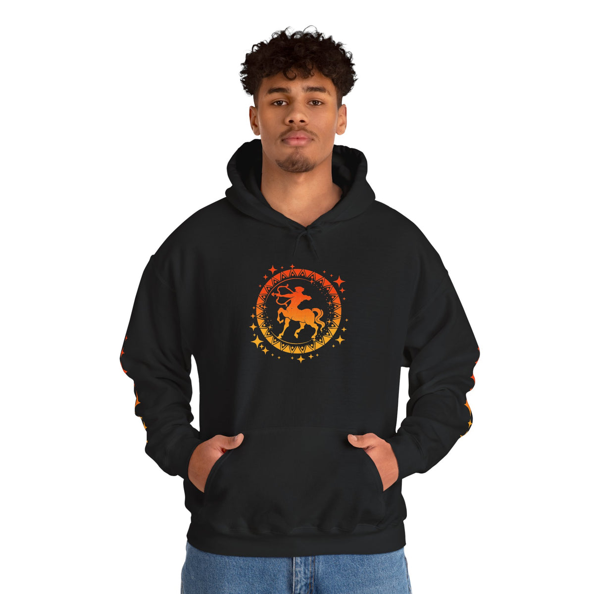 Tribal Circle Sagittarius Archer Heavy Blend™ Hoodie