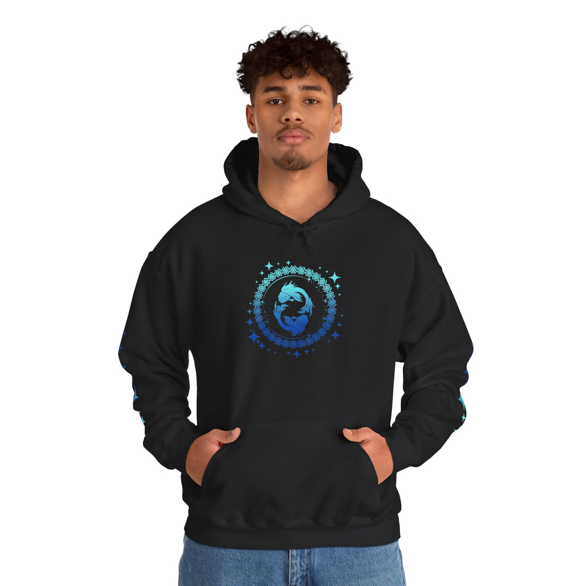 Tribal Circle Pisces Twin Fish Unisex Heavy Blend™ Hoodie