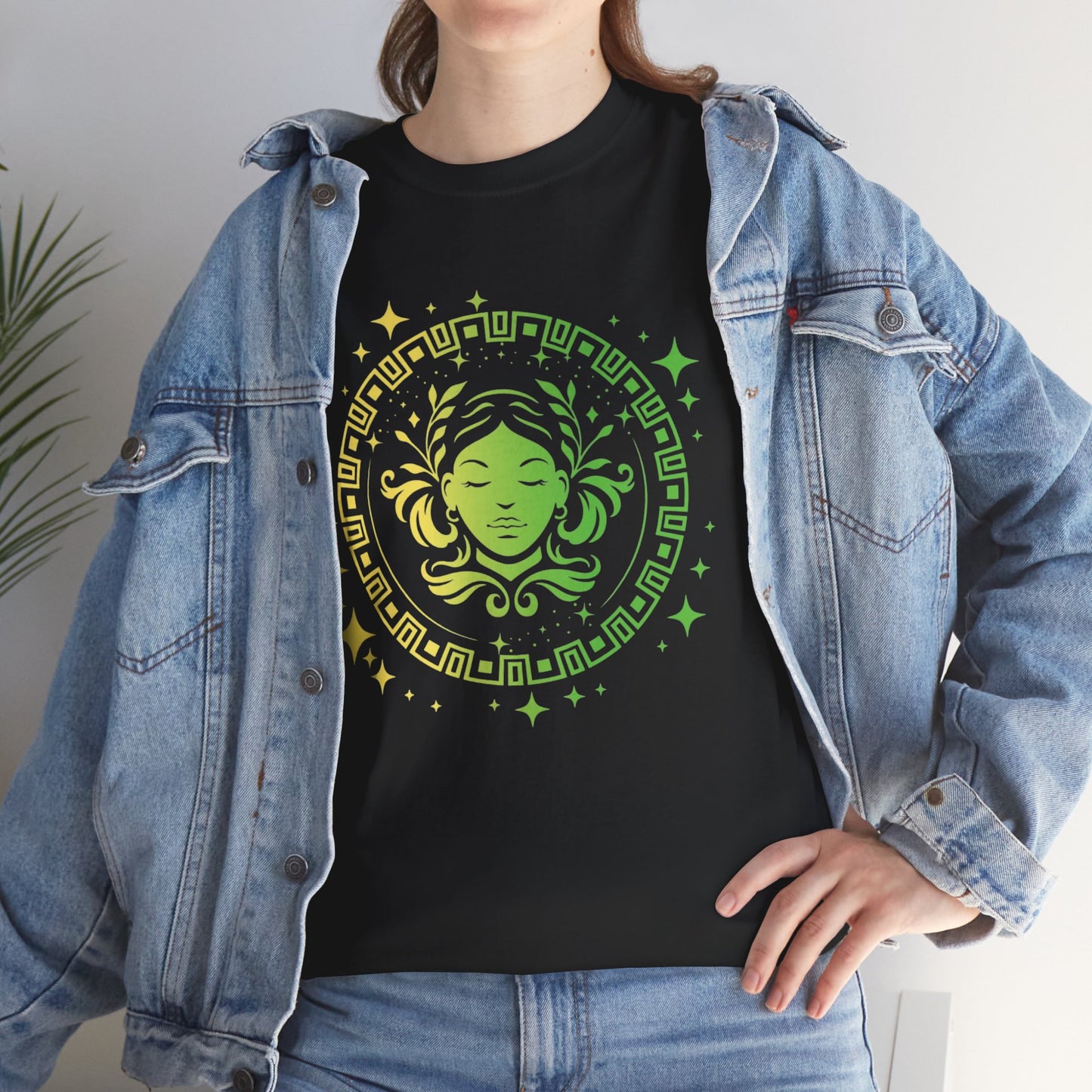Tribal Circle Virgo Maiden Unisex Heavy Cotton Tee