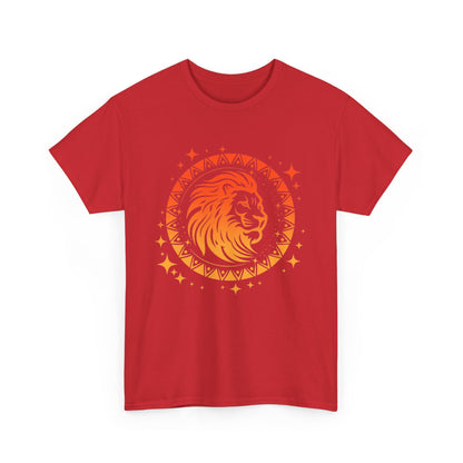 Tribal Circle Leo Lion Unisex Heavy Cotton Tee