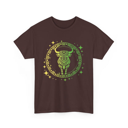 Tribal Circle Taurus Bull Unisex Heavy Cotton Tee