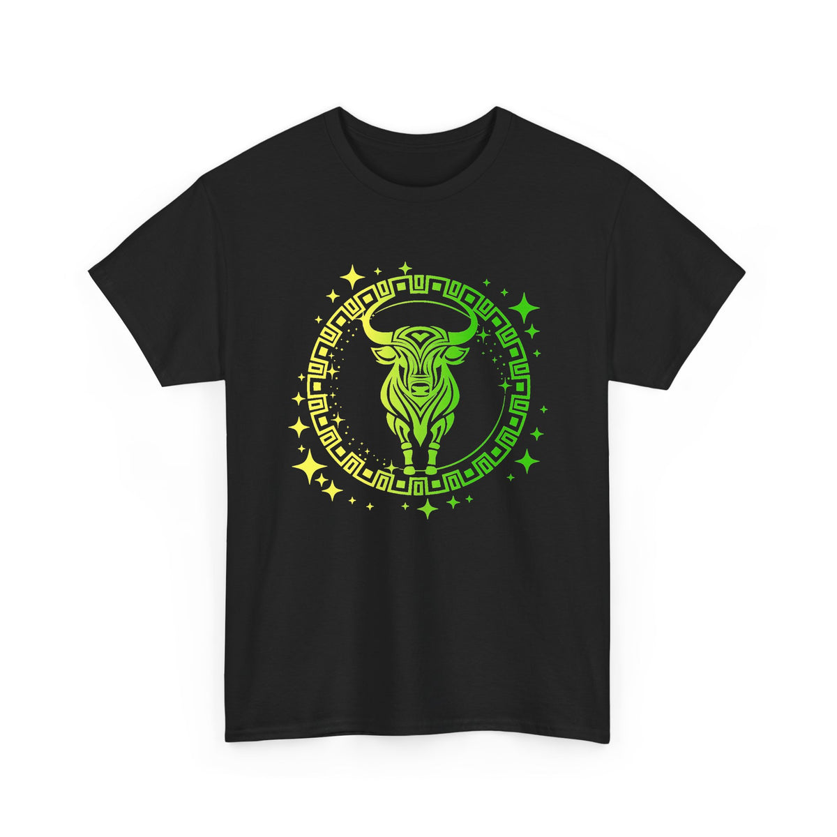 Tribal Circle Taurus Bull Unisex Heavy Cotton Tee