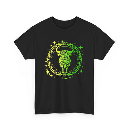 Tribal Circle Taurus Bull Unisex Heavy Cotton Tee