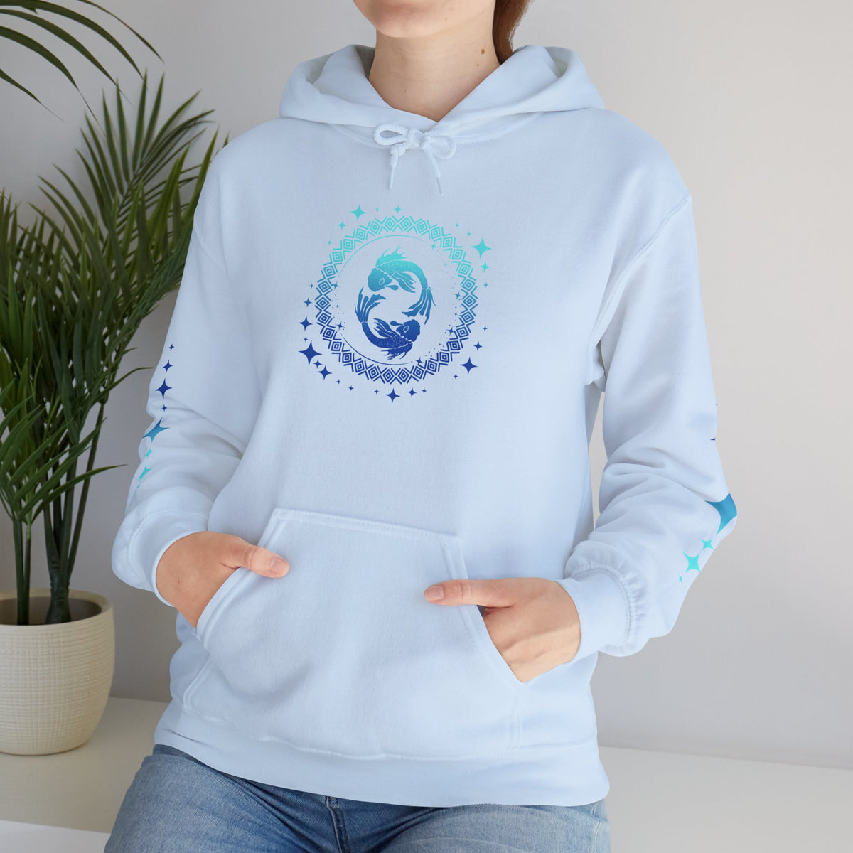 Tribal Circle Pisces Twin Fish Unisex Heavy Blend™ Hoodie