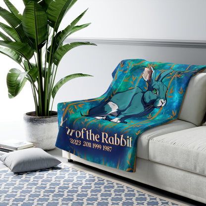 Azure Galaxy Rabbit Sherpa Fleece Blanket