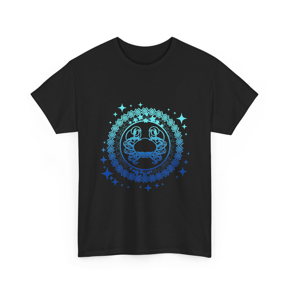 Tribal Circle Cancer Crab Unisex Heavy Cotton Tee