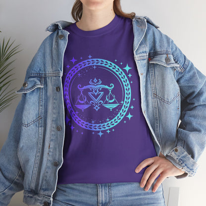 Tribal Circle Libra Scales Unisex Heavy Cotton Tee