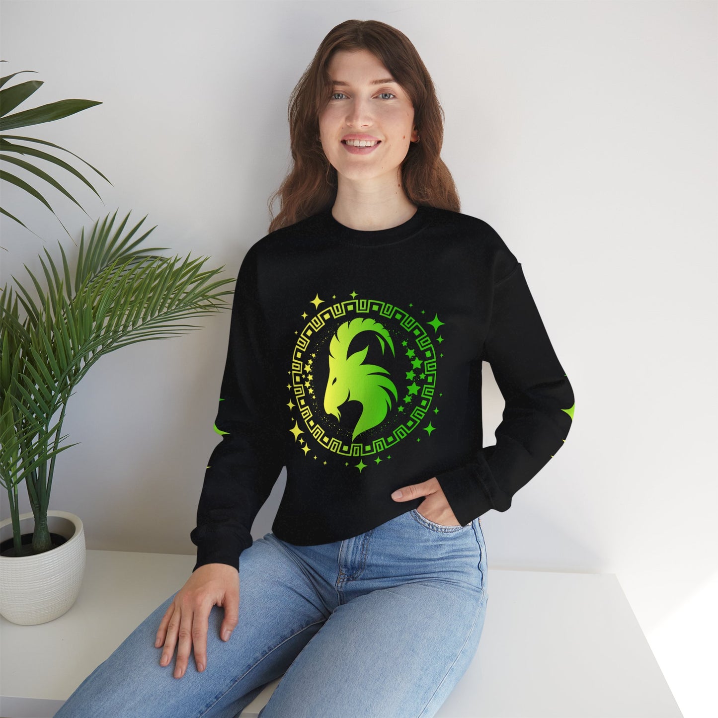 Tribal Circle Capricorn Goat Sweatshirt