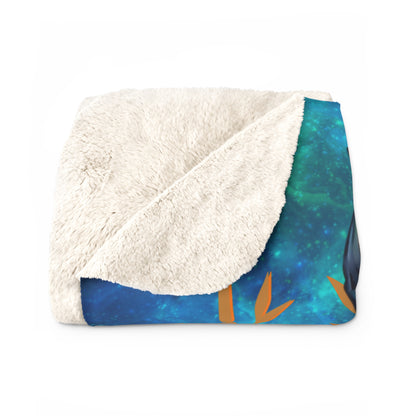Azure Galaxy Dog Sherpa Fleece Blanket