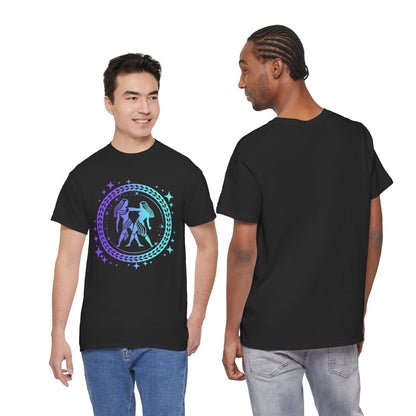 Tribal Circle Gemini Twins Unisex Heavy Cotton Tee