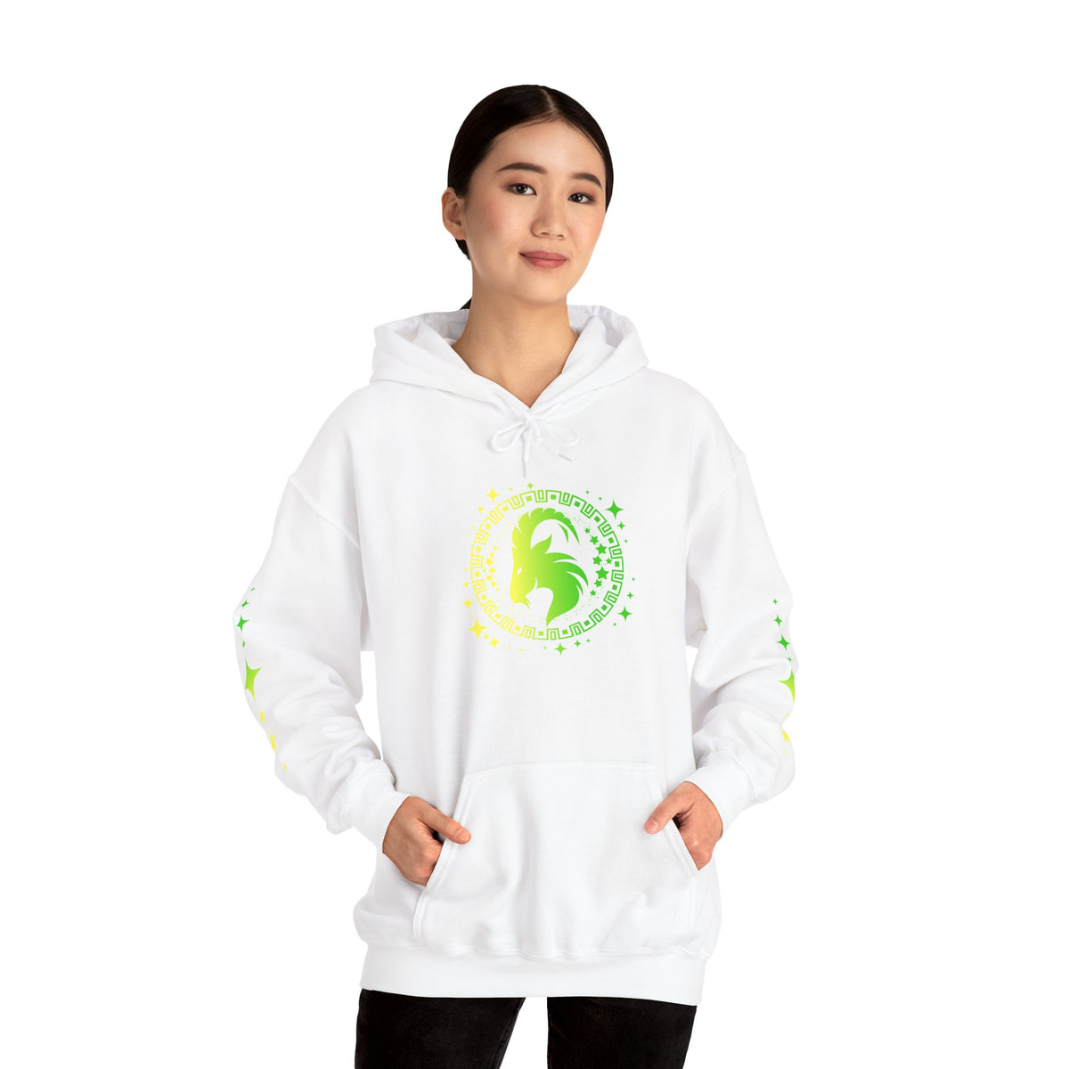 Tribal Circle Capricorn Goat Heavy Blend™ Hoodie
