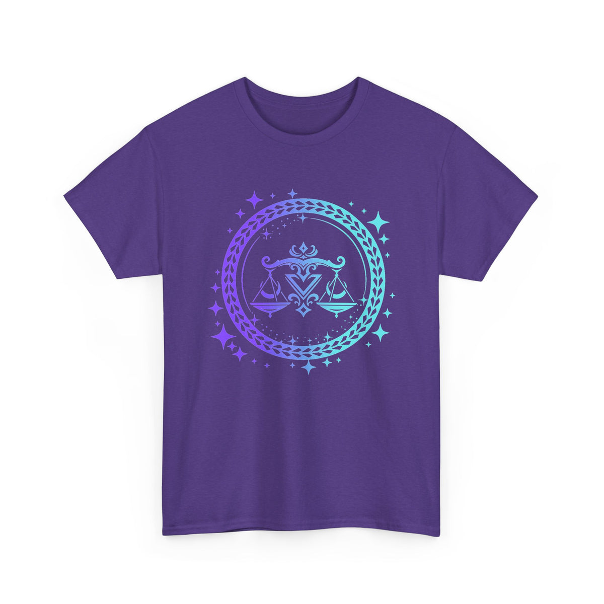 Tribal Circle Libra Scales Unisex Heavy Cotton Tee
