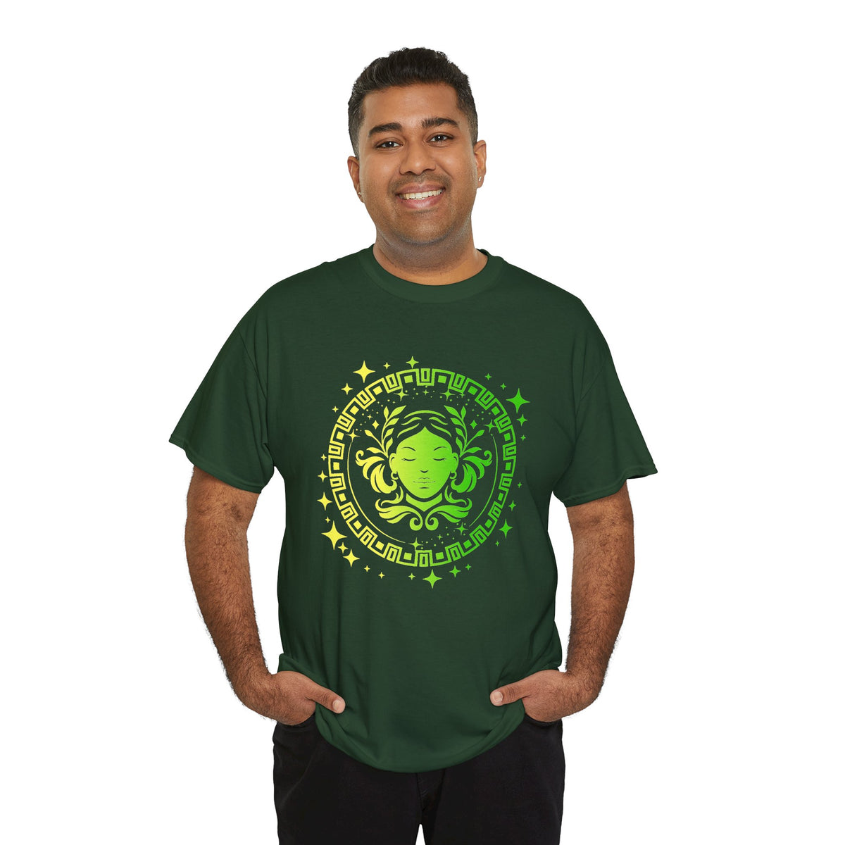 Tribal Circle Virgo Maiden Unisex Heavy Cotton Tee