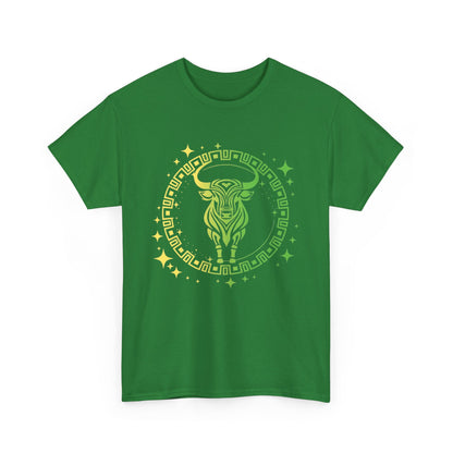 Tribal Circle Taurus Bull Unisex Heavy Cotton Tee