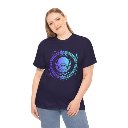 Tribal Circle Aquarius water bearer Unisex Heavy Cotton Tee