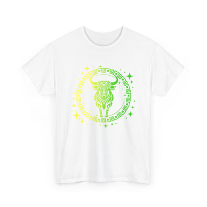 Tribal Circle Taurus Bull Unisex Heavy Cotton Tee