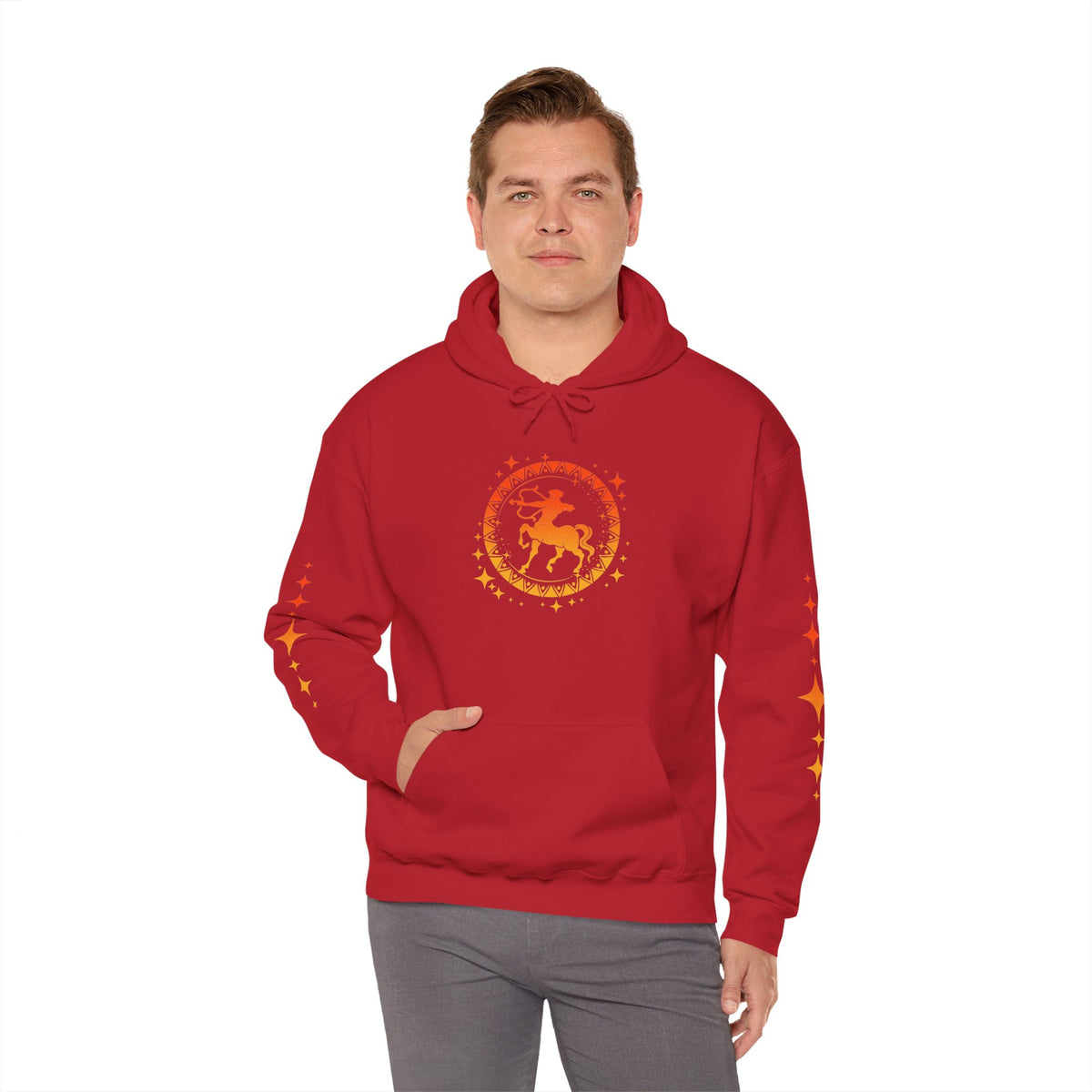 Tribal Circle Sagittarius Archer Heavy Blend™ Hoodie