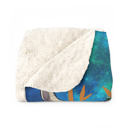 Azure Galaxy Ox Sherpa Fleece Blanket
