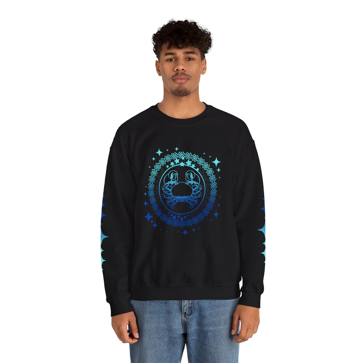 Tribal Circle Cancer Crab Sweatshirt
