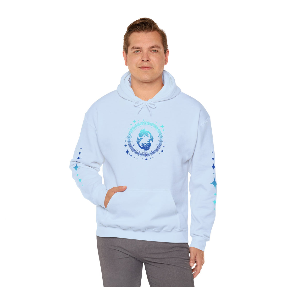 Tribal Circle Pisces Twin Fish Unisex Heavy Blend™ Hoodie