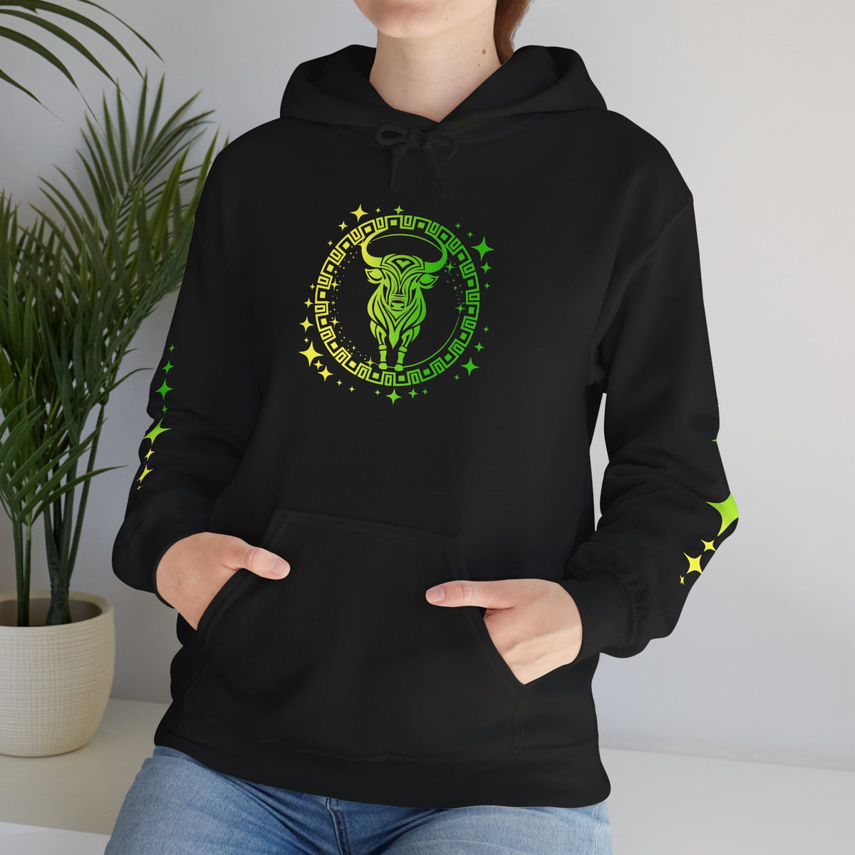 Tribal Circle Taurus Bull Heavy Blend™ Hoodie