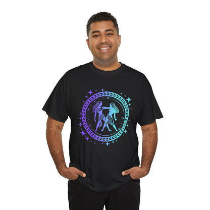 Tribal Circle Gemini Twins Unisex Heavy Cotton Tee