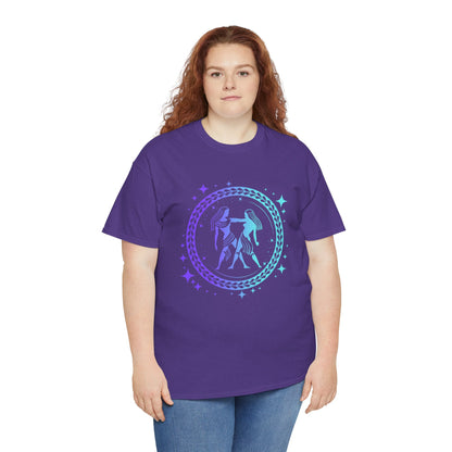 Tribal Circle Gemini Twins Unisex Heavy Cotton Tee