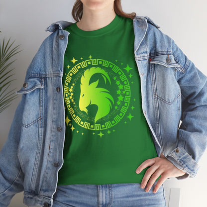 Tribal Circle Capricorn Goat Unisex Heavy Cotton Tee