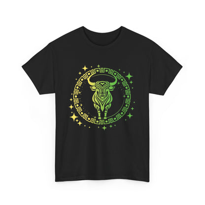 Tribal Circle Taurus Bull Unisex Heavy Cotton Tee