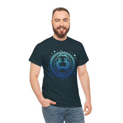 Tribal Circle Cancer Crab Unisex Heavy Cotton Tee