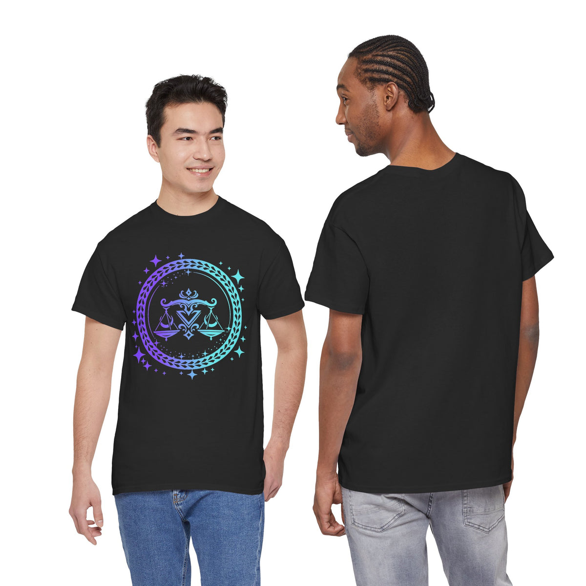 Tribal Circle Libra Scales Unisex Heavy Cotton Tee