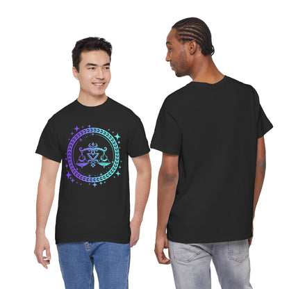Tribal Circle Libra Scales Unisex Heavy Cotton Tee