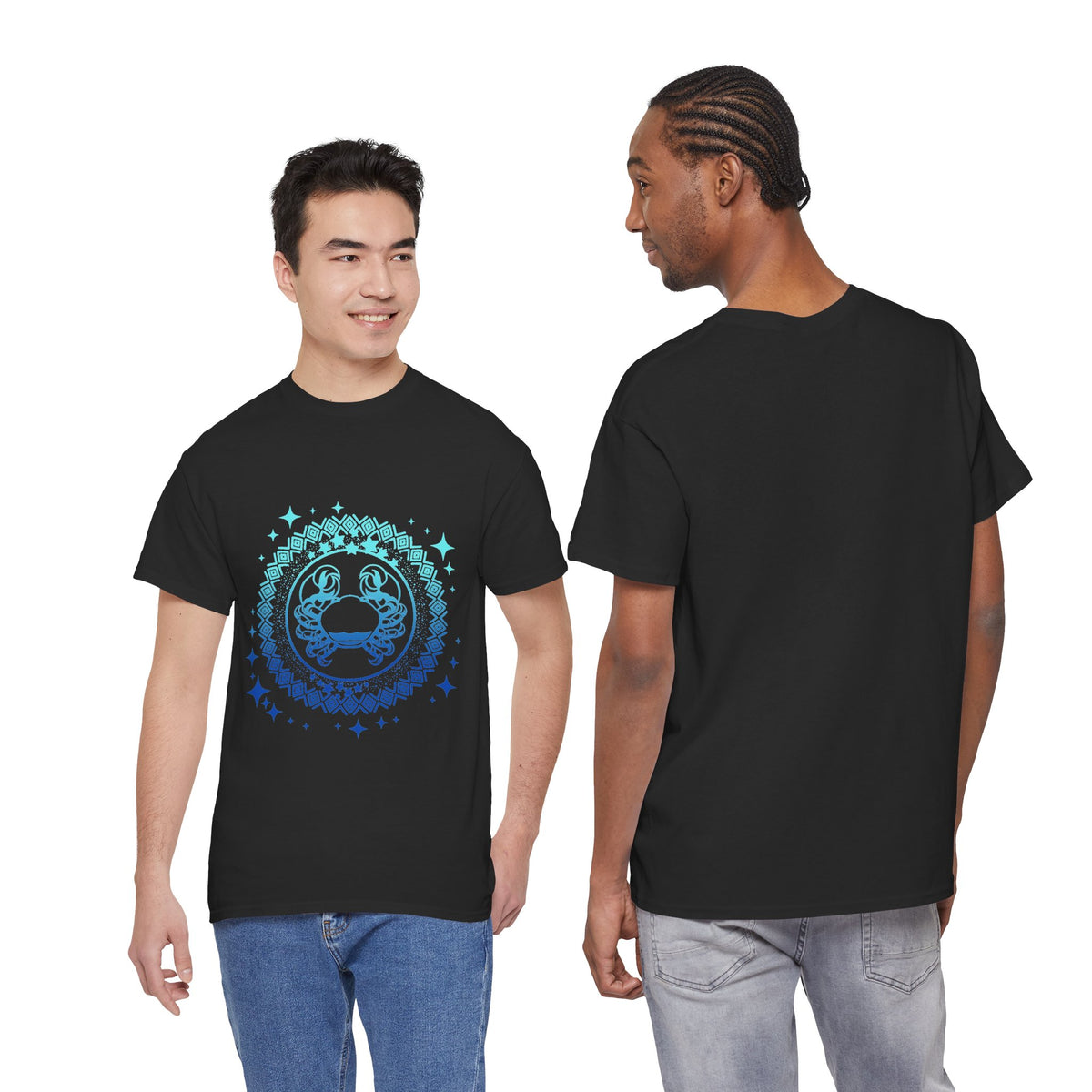 Tribal Circle Cancer Crab Unisex Heavy Cotton Tee
