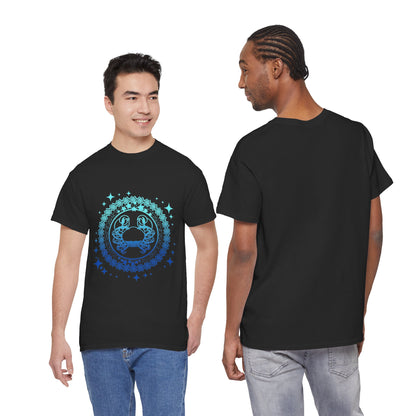 Tribal Circle Cancer Crab Unisex Heavy Cotton Tee