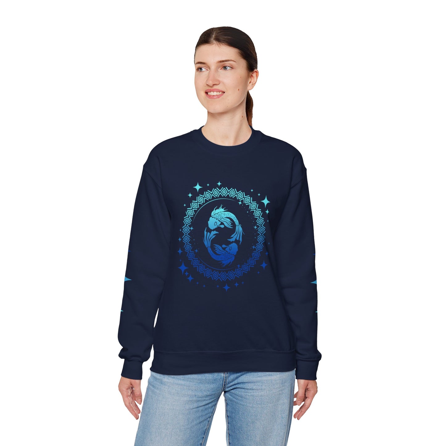 Tribal Circle Pisces Twin Fish Sweatshirt
