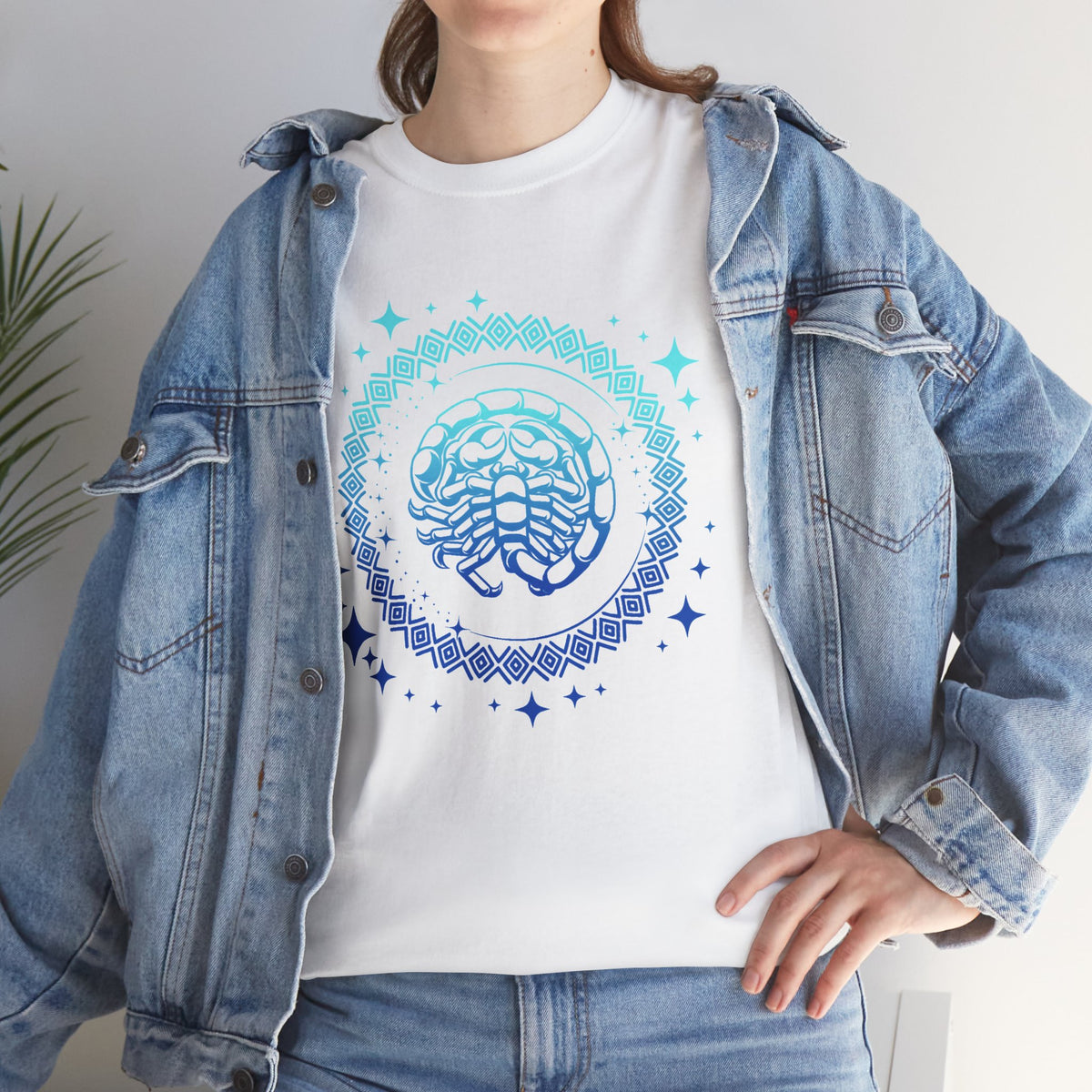 Tribal Circle Scorpio Scorpion Unisex Heavy Cotton Tee