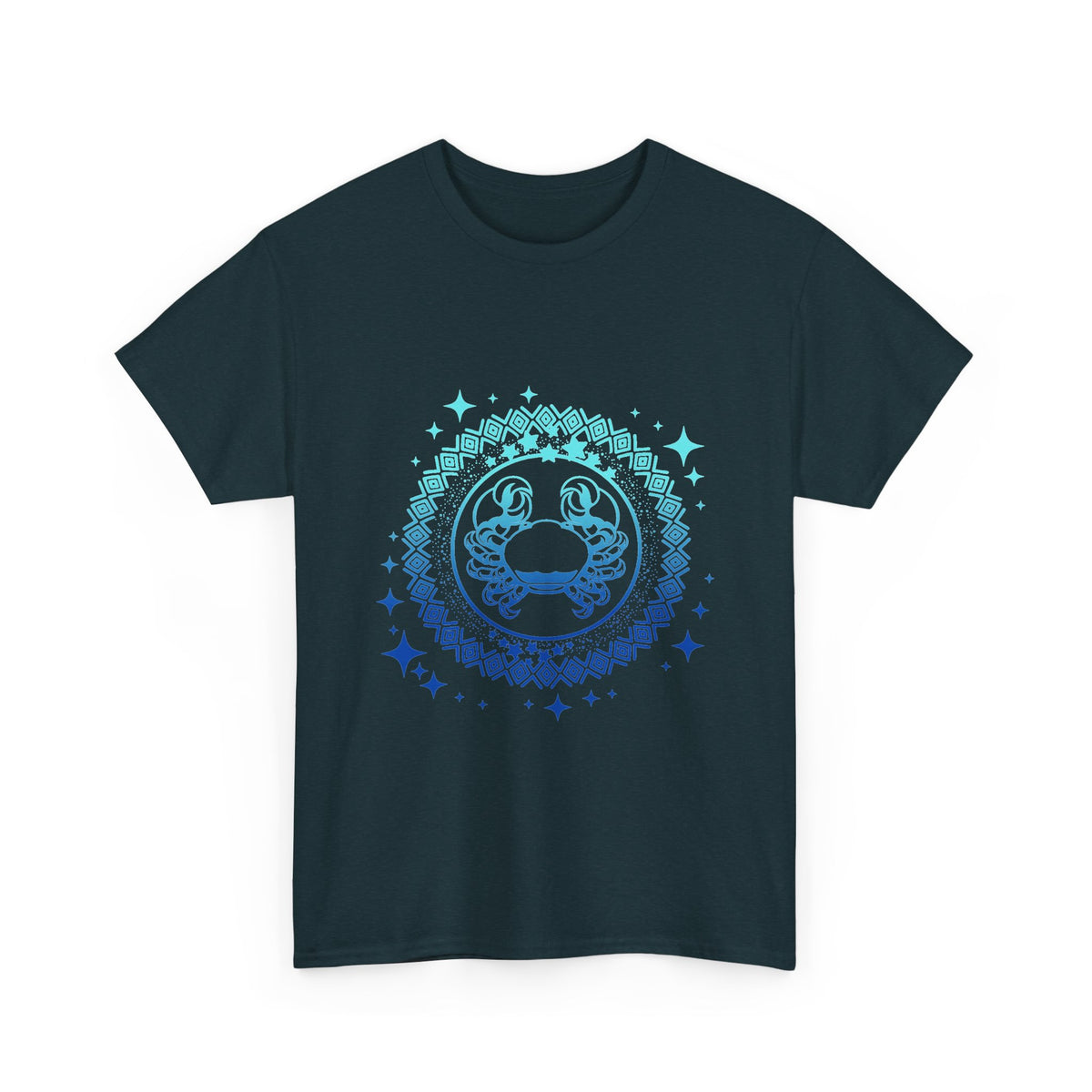 Tribal Circle Cancer Crab Unisex Heavy Cotton Tee
