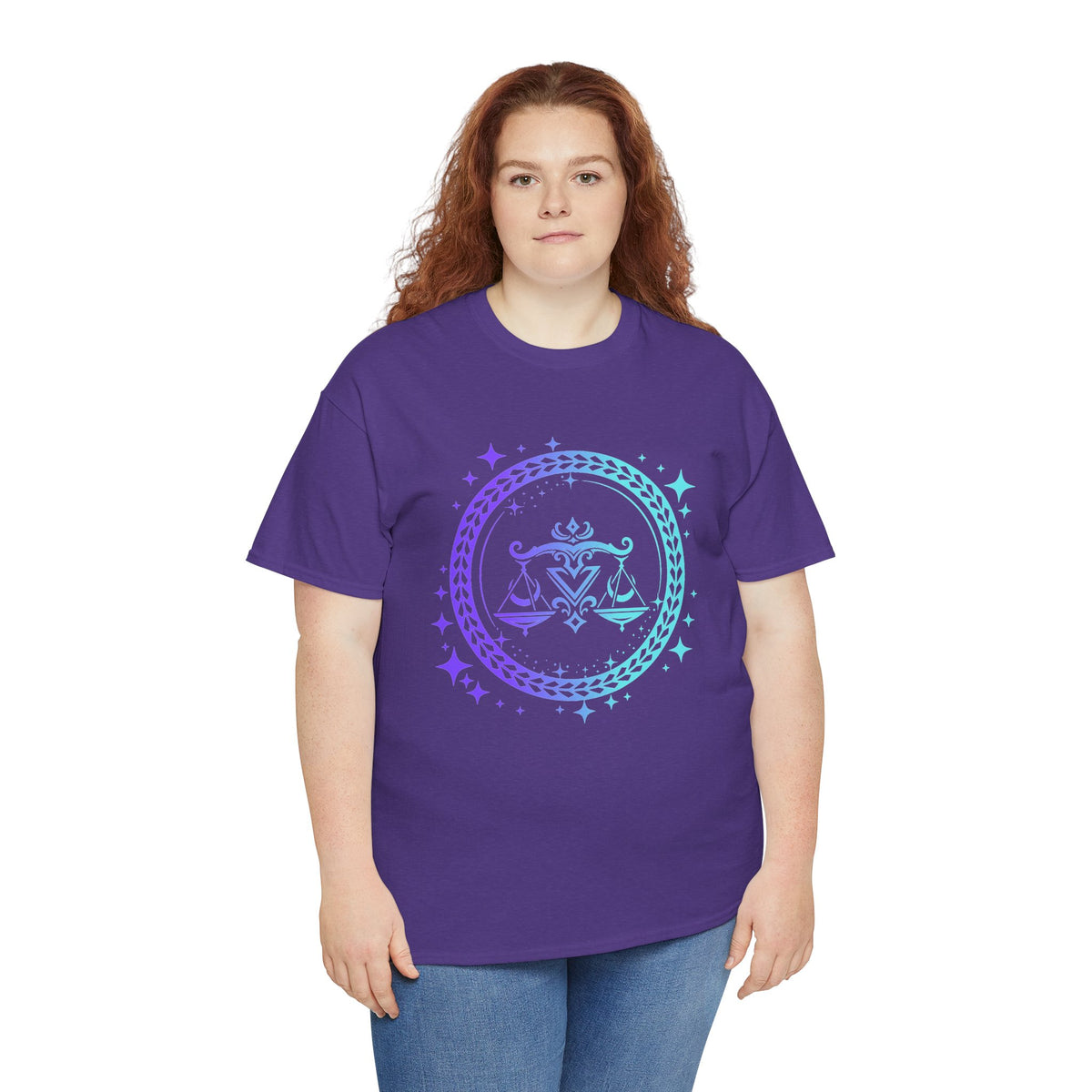 Tribal Circle Libra Scales Unisex Heavy Cotton Tee