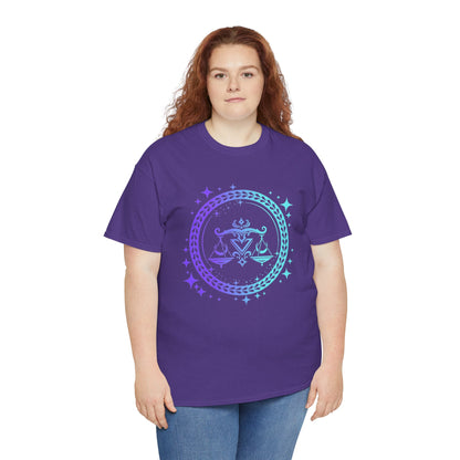 Tribal Circle Libra Scales Unisex Heavy Cotton Tee