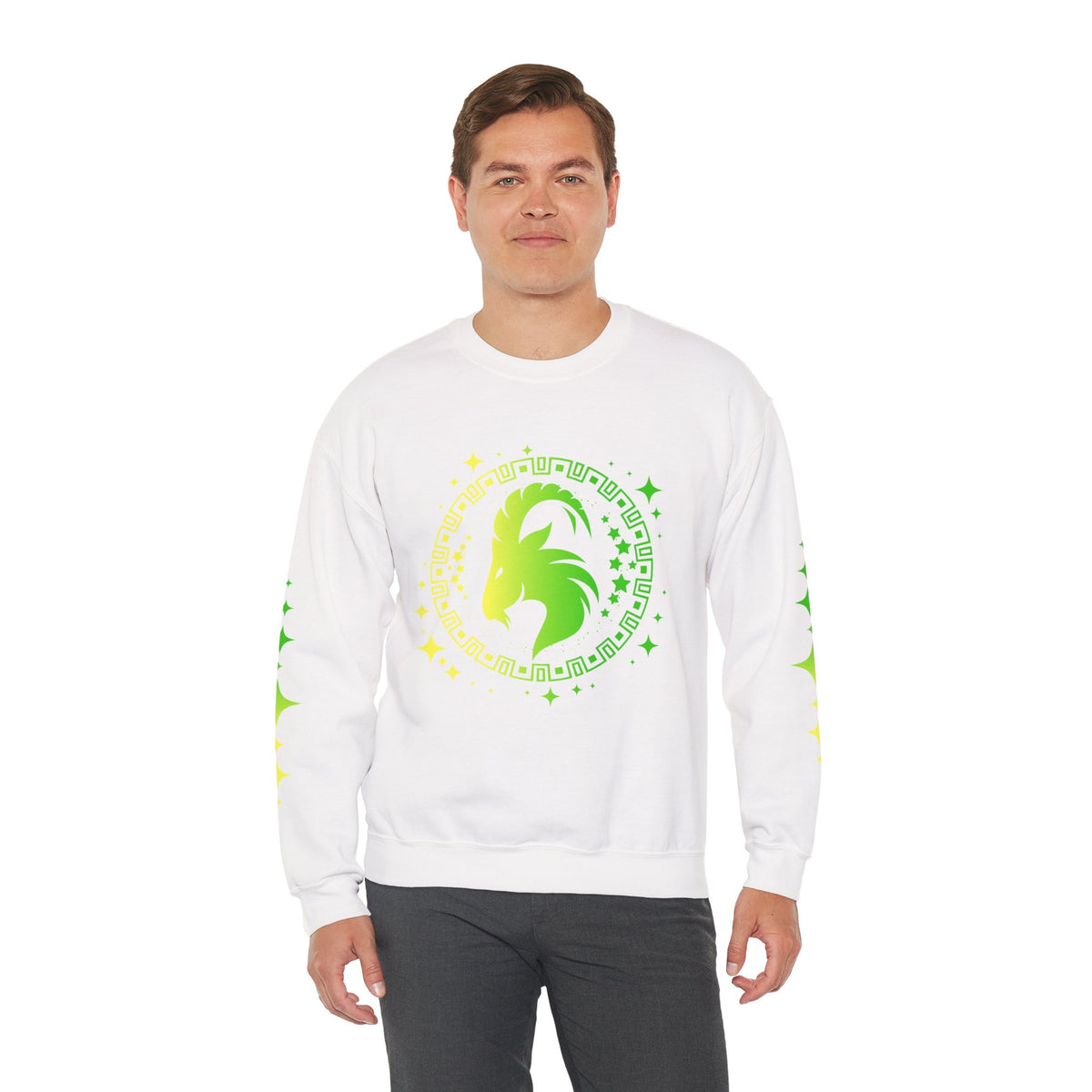 Tribal Circle Capricorn Goat Sweatshirt