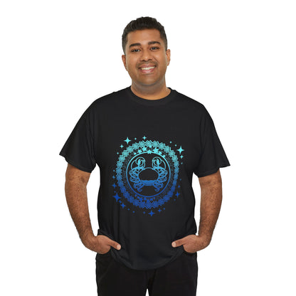 Tribal Circle Cancer Crab Unisex Heavy Cotton Tee