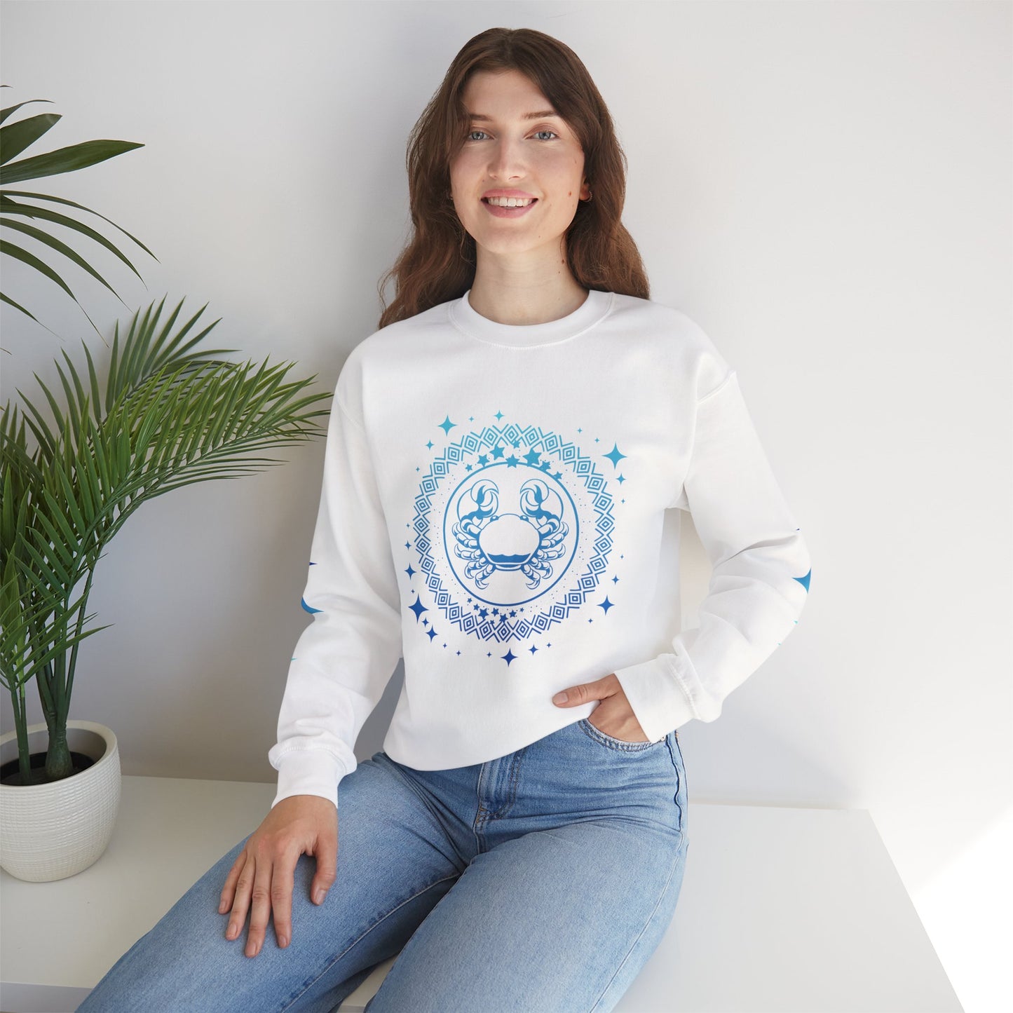 Tribal Circle Cancer Crab Sweatshirt