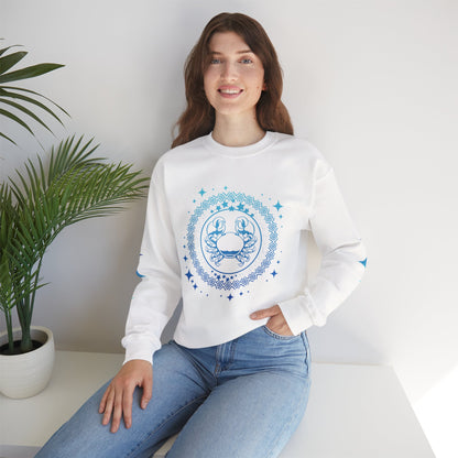 Tribal Circle Cancer Crab Sweatshirt
