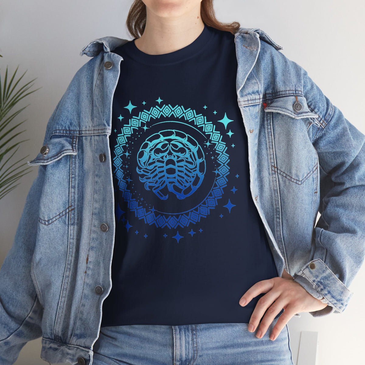 Tribal Circle Scorpio Scorpion Unisex Heavy Cotton Tee