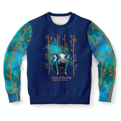 Azure Galaxy Pig Sweatshirt